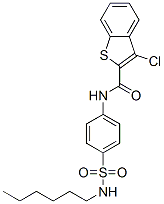 (9ci)-3-氯-n-[4-[(己基氨基)磺?；鵠苯基]-苯并[b]噻吩-2-羧酰胺結(jié)構(gòu)式_600640-88-8結(jié)構(gòu)式