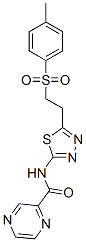 (9CI)-N-[5-[2-[(4-甲基苯基)磺酰基]乙基]-1,3,4-噻二唑-2-基]-吡嗪羧酰胺結(jié)構(gòu)式_602282-71-3結(jié)構(gòu)式