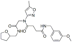 (9ci)-n-[(3-甲氧基苯基)甲基]-n-(5-甲基-3-異噁唑基)-n-[2-氧代-2-[[(四氫-2-呋喃)甲基]氨基]乙基]-丁烷二酰胺結構式_602322-41-8結構式