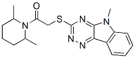 (9ci)-2,6-二甲基-1-[[(5-甲基-5H-1,2,4-噻嗪并[5,6-b]吲哚-3-基)硫代]乙?；鵠-哌啶結構式_603946-12-9結構式