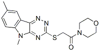 (9ci)-4-[[(5,8-二甲基-5H-1,2,4-噻嗪并[5,6-b]吲哚-3-基)硫代]乙?；鵠-嗎啉結(jié)構(gòu)式_603946-38-9結(jié)構(gòu)式