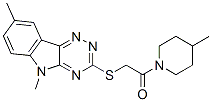 (9ci)-1-[[(5,8-二甲基-5H-1,2,4-噻嗪并[5,6-b]吲哚-3-基)硫代]乙酰基]-4-甲基-哌啶結(jié)構(gòu)式_603946-47-0結(jié)構(gòu)式