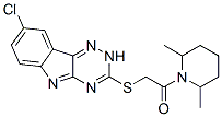 (9ci)-1-[[(8-氯-2H-1,2,4-噻嗪并[5,6-b]吲哚-3-基)硫代]乙?；鵠-2,6-二甲基-哌啶結(jié)構式_603946-90-3結(jié)構式