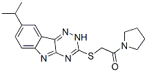 (9CI)-1-[[[8-(1-甲基乙基)-2H-1,2,4-噻嗪并[5,6-b]吲哚-3-基]硫代]乙?；鵠-吡咯烷結(jié)構(gòu)式_603947-23-5結(jié)構(gòu)式