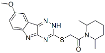 (9ci)-1-[[(8-甲氧基-2H-1,2,4-噻嗪并[5,6-b]吲哚-3-基)硫代]乙?；鵠-2,6-二甲基-哌啶結(jié)構(gòu)式_603947-44-0結(jié)構(gòu)式
