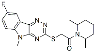 (9ci)-1-[[(8-氟-5-甲基-5H-1,2,4-噻嗪并[5,6-b]吲哚-3-基)硫代]乙?；鵠-2,6-二甲基-哌啶結(jié)構(gòu)式_603948-17-0結(jié)構(gòu)式