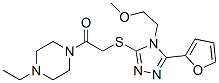 (9ci)-1-乙基-4-[[[5-(2-呋喃)-4-(2-甲氧基乙基)-4H-1,2,4-噻唑-3-基]硫代]乙?；鵠-哌嗪結(jié)構(gòu)式_603981-82-4結(jié)構(gòu)式