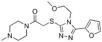 (9ci)-1-[[[5-(2-呋喃)-4-(2-甲氧基乙基)-4H-1,2,4-噻唑-3-基]硫代]乙?；鵠-4-甲基-哌嗪結(jié)構(gòu)式_603981-83-5結(jié)構(gòu)式