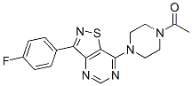 (9ci)-1-乙?；?4-[3-(4-氟苯基)異噻唑并[4,5-d]嘧啶-7-基]-哌嗪結(jié)構(gòu)式_604741-35-7結(jié)構(gòu)式