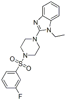 (9ci)-1-(1-乙基-1H-苯并咪唑-2-基)-4-[(3-氟苯基)磺?；鵠-哌嗪結(jié)構(gòu)式_604741-91-5結(jié)構(gòu)式