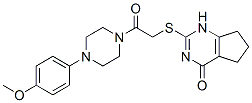 (9ci)-1-(4-甲氧基苯基)-4-[[(4,5,6,7-四氫-4-氧代-1H-環(huán)戊并嘧啶-2-基)硫代]乙酰基]-哌嗪結(jié)構(gòu)式_604749-66-8結(jié)構(gòu)式