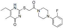 (9ci)-1-[[(6-乙基-1,4-二氫-5-甲基-4-氧代-2-嘧啶)硫代]乙?；鵠-4-(2-氟苯基)-哌嗪結(jié)構(gòu)式_604751-46-4結(jié)構(gòu)式