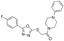 (9ci)-1-[[[5-(4-氟苯基)-1,3,4-噁二唑-2-基]硫代]乙?；鵠-4-苯基-哌嗪結(jié)構(gòu)式_604760-68-1結(jié)構(gòu)式