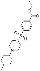(9ci)-4-[[4-(4-甲基環(huán)己基)-1-哌嗪]磺?；鵠-苯甲酸乙酯結(jié)構(gòu)式_604762-05-2結(jié)構(gòu)式