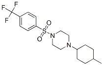 (9ci)-1-(4-甲基環(huán)己基)-4-[[4-(三氟甲基)苯基]磺?；鵠-哌嗪結(jié)構(gòu)式_604762-08-5結(jié)構(gòu)式