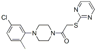 (9ci)-1-(5-氯-2-甲基苯基)-4-[(2-嘧啶硫代)乙?；鵠-哌嗪結(jié)構(gòu)式_604763-05-5結(jié)構(gòu)式