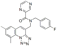 (9CI)-N-[(7,9-二甲基四唑并[1,5-a]喹啉-4-基)甲基]-N-[(4-氟苯基)甲基]-吡嗪羧酰胺結構式_604778-13-4結構式