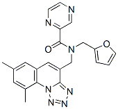 (9CI)-N-[(7,9-二甲基四唑并[1,5-a]喹啉-4-基)甲基]-N-(2-呋喃甲基)-吡嗪羧酰胺結構式_604778-31-6結構式