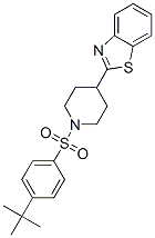 (9CI)-4-(2-苯并噻唑)-1-[[4-(1,1-二甲基乙基)苯基]磺?；鵠-哌啶結構式_605628-92-0結構式