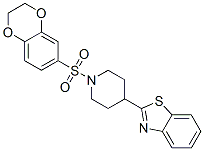 (9CI)-4-(2-苯并噻唑)-1-[(2,3-二氫-1,4-苯并二噁英-6-基)磺?；鵠-哌啶結(jié)構(gòu)式_606081-94-1結(jié)構(gòu)式