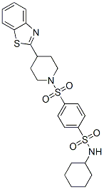 (9ci)-4-[[4-(2-苯并噻唑)-1-哌啶基]磺酰基]-n-環(huán)己基-苯磺酰胺結構式_606082-84-2結構式