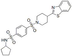 (9ci)-4-[[4-(2-苯并噻唑)-1-哌啶基]磺?；鵠-n-環(huán)戊基-苯磺酰胺結(jié)構(gòu)式_606082-88-6結(jié)構(gòu)式