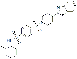 (9ci)-4-[[4-(2-苯并噻唑)-1-哌啶基]磺?；鵠-n-(2-甲基環(huán)己基)-苯磺酰胺結(jié)構(gòu)式_606082-91-1結(jié)構(gòu)式