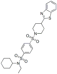 (9ci)-4-[[4-(2-苯并噻唑)-1-哌啶基]磺?；鵠-n-環(huán)己基-n-乙基-苯磺酰胺結(jié)構(gòu)式_606082-92-2結(jié)構(gòu)式