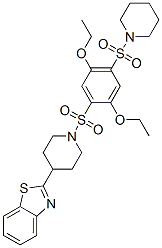 (9CI)-4-(2-苯并噻唑)-1-[[2,5-二乙氧基-4-(1-哌啶基磺酰基)苯基]磺?；鵠-哌啶結(jié)構(gòu)式_606083-05-0結(jié)構(gòu)式
