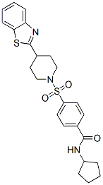 (9ci)-4-[[4-(2-苯并噻唑)-1-哌啶基]磺?；鵠-n-環(huán)戊基-苯甲酰胺結(jié)構(gòu)式_606083-22-1結(jié)構(gòu)式