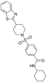 (9ci)-4-[[4-(2-苯并噻唑)-1-哌啶基]磺?；鵠-n-環(huán)己基-苯甲酰胺結(jié)構(gòu)式_606083-25-4結(jié)構(gòu)式