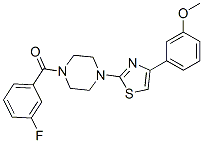 (9ci)-1-(3-氟苯甲?；?-4-[4-(3-甲氧基苯基)-2-噻唑]-哌嗪結(jié)構(gòu)式_606088-62-4結(jié)構(gòu)式