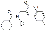 Cyclohexanecarboxamide, n-cyclopropyl-n-[(1,2-dihydro-6-methyl-2-oxo-3-quinolinyl)methyl]-(9ci) Structure,606095-20-9Structure