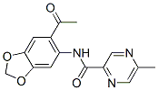 (9CI)-N-(6-乙?；?1,3-苯并二氧雜環(huán)戊烯l-5-基)-5-甲基-吡嗪羧酰胺結(jié)構(gòu)式_606096-86-0結(jié)構(gòu)式