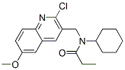 (9CI)-N-[(2-氯-6-甲氧基-3-喹啉)甲基]-N-環(huán)己基-丙酰胺結構式_606102-75-4結構式