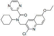 (9CI)-N-[(2-氯-6-乙氧基-3-喹啉)甲基]-N-環(huán)己基-吡嗪羧酰胺結構式_606103-42-8結構式