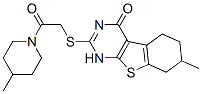 (9ci)-1-[[(1,4,5,6,7,8-六氫-7-甲基-4-氧代[1]苯并噻吩并[2,3-d]嘧啶-2-基)硫代]乙酰基]-4-甲基-哌啶結構式_606106-61-0結構式