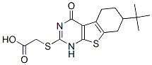 (9ci)-[[7-(1,1-二甲基乙基)-1,4,5,6,7,8-六氫-4-氧代[1]苯并噻吩并[2,3-d]嘧啶-2-基]硫代]-乙酸結構式_606107-25-9結構式