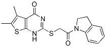 (9ci)-1-[[(1,4-二氫-5,6-二甲基-4-氧代噻吩并[2,3-d]嘧啶-2-基)硫代]乙?；鵠-2,3-二氫-1H-吲哚結構式_606107-61-3結構式