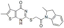 (9ci)-1-[[(1,4-二氫-5,6-二甲基-4-氧代噻吩并[2,3-d]嘧啶-2-基)硫代]乙?；鵠-2,3-二氫-2-甲基-1H-吲哚結(jié)構(gòu)式_606107-63-5結(jié)構(gòu)式