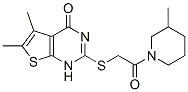 (9ci)-1-[[(1,4-二氫-5,6-二甲基-4-氧代噻吩并[2,3-d]嘧啶-2-基)硫代]乙?；鵠-3-甲基-哌啶結(jié)構(gòu)式_606107-66-8結(jié)構(gòu)式