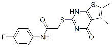 (9ci)-2-[(1,4-二氫-5,6-二甲基-4-氧代噻吩并[2,3-d]嘧啶-2-基)硫代]-n-(4-氟苯基)-乙酰胺結構式_606108-52-5結構式