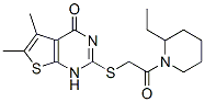 (9ci)-1-[[(1,4-二氫-5,6-二甲基-4-氧代噻吩并[2,3-d]嘧啶-2-基)硫代]乙?；鵠-2-乙基-哌啶結(jié)構(gòu)式_606108-68-3結(jié)構(gòu)式