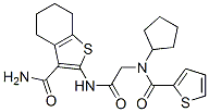 (9ci)-2-[[[環(huán)戊基(2-噻吩羰基)氨基]乙?；鵠氨基]-4,5,6,7-四氫-苯并[b]噻吩-3-羧酰胺結(jié)構(gòu)式_606108-90-1結(jié)構(gòu)式