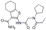 (9ci)-2-[[[環(huán)戊基(1-氧代丙基)氨基]乙酰基]氨基]-4,5,6,7-四氫-苯并[b]噻吩-3-羧酰胺結(jié)構(gòu)式_606109-00-6結(jié)構(gòu)式