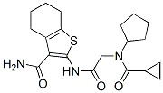 (9ci)-2-[[[環(huán)戊基(環(huán)丙基羰基)氨基]乙?；鵠氨基]-4,5,6,7-四氫-苯并[b]噻吩-3-羧酰胺結(jié)構(gòu)式_606109-37-9結(jié)構(gòu)式