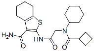 (9ci)-2-[[[(環(huán)丁基羰基)環(huán)己基氨基]乙?；鵠氨基]-4,5,6,7-四氫-苯并[b]噻吩-3-羧酰胺結(jié)構(gòu)式_606109-59-5結(jié)構(gòu)式