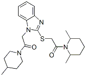 (9CI)-2,6-二甲基-1-[[[1-[2-(4-甲基-1-哌啶基)-2-氧代乙基]-1H-苯并咪唑-2-基]硫代]乙?；鵠-哌啶結(jié)構(gòu)式_606110-11-6結(jié)構(gòu)式