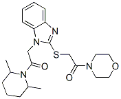 (9ci)-4-[[[1-[2-(2,6-二甲基-1-哌啶基)-2-氧代乙基]-1H-苯并咪唑-2-基]硫代]乙?；鵠-嗎啉結(jié)構(gòu)式_606110-39-8結(jié)構(gòu)式