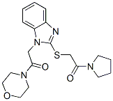 (9ci)-4-[[2-[[2-氧代-2-(1-吡咯烷)乙基]硫代]-1H-苯并咪唑-1-基]乙?；鵠-嗎啉結構式_606110-57-0結構式